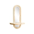thumbnail image 3 of Wall Shelf with Mirror Wooden Floating Shelf with Storage for Entryway Bathroom Bedroom Vanity Hallway Organizer by PALIFEUR, 3 of 7