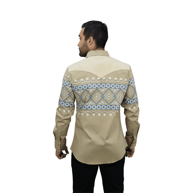 Camisa Platini WPL10752 BEIGE 1 Pz Para Hombre