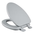 thumbnail image 2 of asiento para baño bisagras ajustables alargado blanco acojinado, 2 of 5