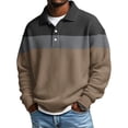thumbnail image 4 of Mens Manga Larga Vintage Impresión Botón Abajo Turndown Cuello Camisa para Verano Desgaste Casual, 4 of 5