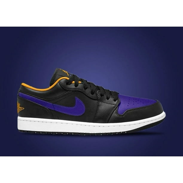 Ni - ke Ni - ke Air Jordan 1 Low Lakers Black Dark Concord Taxi 553558-075 New 10.5 Aj 2022