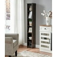 thumbnail image 2 of Kings Brand Furniture Mora 6-Tier Tall Narrow Slim Bookcase, Antique White, 2 of 5