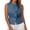 Blue, variant on MOJOGO Womens Denim Vest Asymmetrical 3-Button Sleeveless Tops Short Slimming Tank Top Fashion Summer Outfits