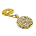 thumbnail image 4 of Stone Stud Initials QC Spinner Pendant with 2mm Rope Chain Necklace, Gold-Tone, 30", 4 of 4
