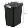 Sterilite 10439004 7.5 Gallon TouchTop Wastebasket with Titanium Latch