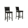 thumbnail image 5 of Baxton Studio Aries Black Modern Bar Stool with Nail Head Trim (Set of 2), 5 of 5