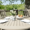 thumbnail image 3 of Highwood's 48" Round 5-pc Lehigh Dining Set - Counter Height, Outdoor, Eco-friendly, Synthetic Wood, 3 of 9