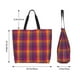 thumbnail image 5 of Easygdp Orange and Purple Plaid Bolsas Tote para Mujer, Bolsos de Hombro para Viaje, Bolsos de Mano de Gran Capacidad para Compras y Trabajo, 5 of 8
