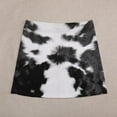 thumbnail image 5 of Cowhide Mini Skirt 90s aesthetic Miniskirt woman, 5 of 7