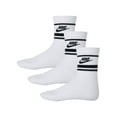 thumbnail image 3 of Nike Men's Sportswear Everyday Essential Crew Socks – 3 Pack (White/Black Stripe, Size Medium), 3 of 4