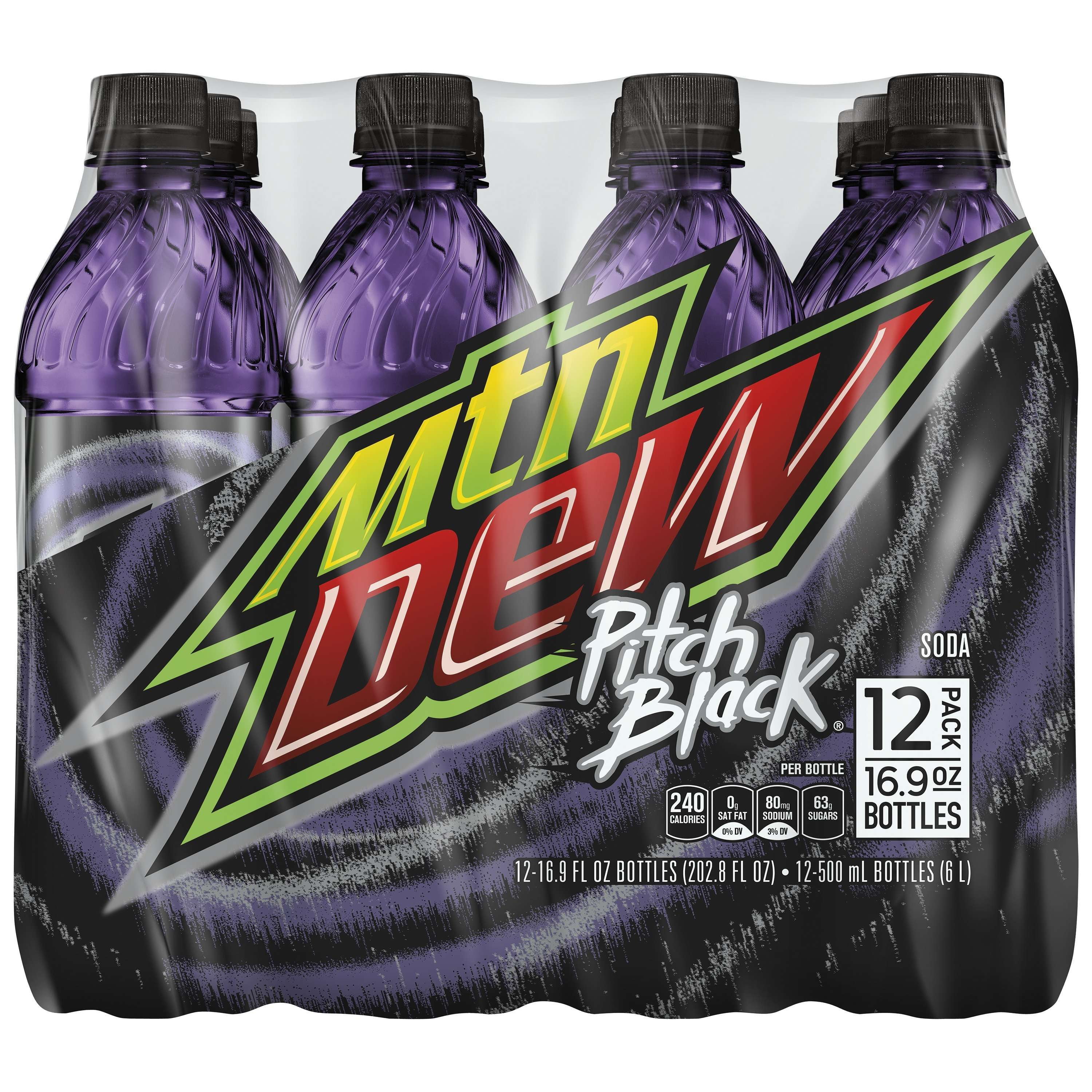 Mountain Dew Pitch Black Soda 1216.9 fl. oz. Plastic