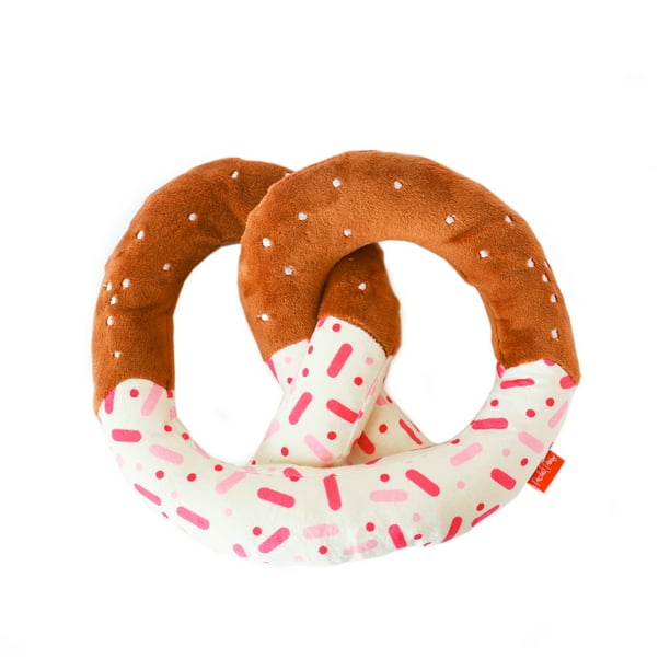 Packed Party Valentine's Day Pretzel Dog Toy, Plush, 9", Squeaker