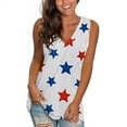 thumbnail image 2 of Njagoc3 Womens Sleeveless V - Neck Patriotic Sequin - Star Print Cami Top - Sparkly for Fourth of July Nights, 2 of 6