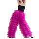 thumbnail image 2 of VISgogo Pantalones de tul para mujer, pantalones femeninos de cintura alta de hilo con volantes de múltiples capas de patchwork de color sólido VISgogo moda, 2 of 5