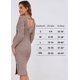 thumbnail image 2 of Guruixu Vestido de maternidad con cuello en V cruzado de punto acanalado con alas de murci&eacute;lago, espalda abierta, con abertura para embarazo, baby shower, sesi&oacute;n de fotos, Rosa,, 2 of 6