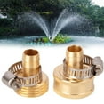 thumbnail image 3 of Gustave 1/2" Brass Garden Water Hose Repair Mender Male and Female Connector with Stainless Steel Clamp, 2 Set, 3 of 12