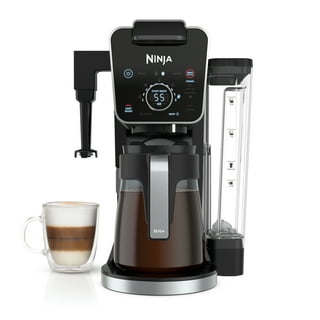 Ninja CFN601 Espresso & Coffee Barista System, Single-Serve Coffee &  Compatible with Nespresso Capsule, 12-Cup Carafe, Built-in Frother,  Cappuccino 