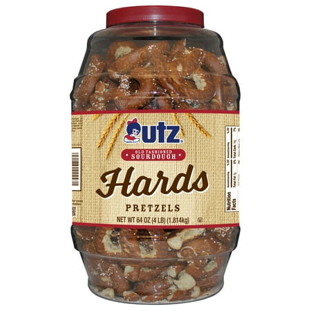 Utz Old Fashioned Sourdough Hards Pretzels, 64 oz Barrel