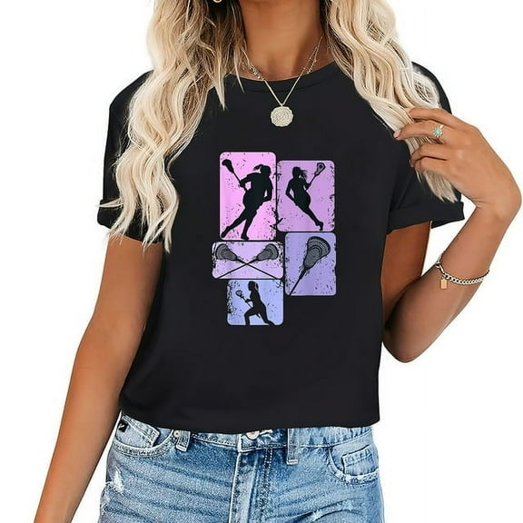 Womens Lacrosse Girls Women Youth Kids T-Shirt