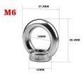 thumbnail image 2 of FrostHike Écrou de Levage M6-1mm Pas Filetage Femelle Acier Inoxydable 304 Forme Ronde pour Corde Lot de 10, 2 of 5