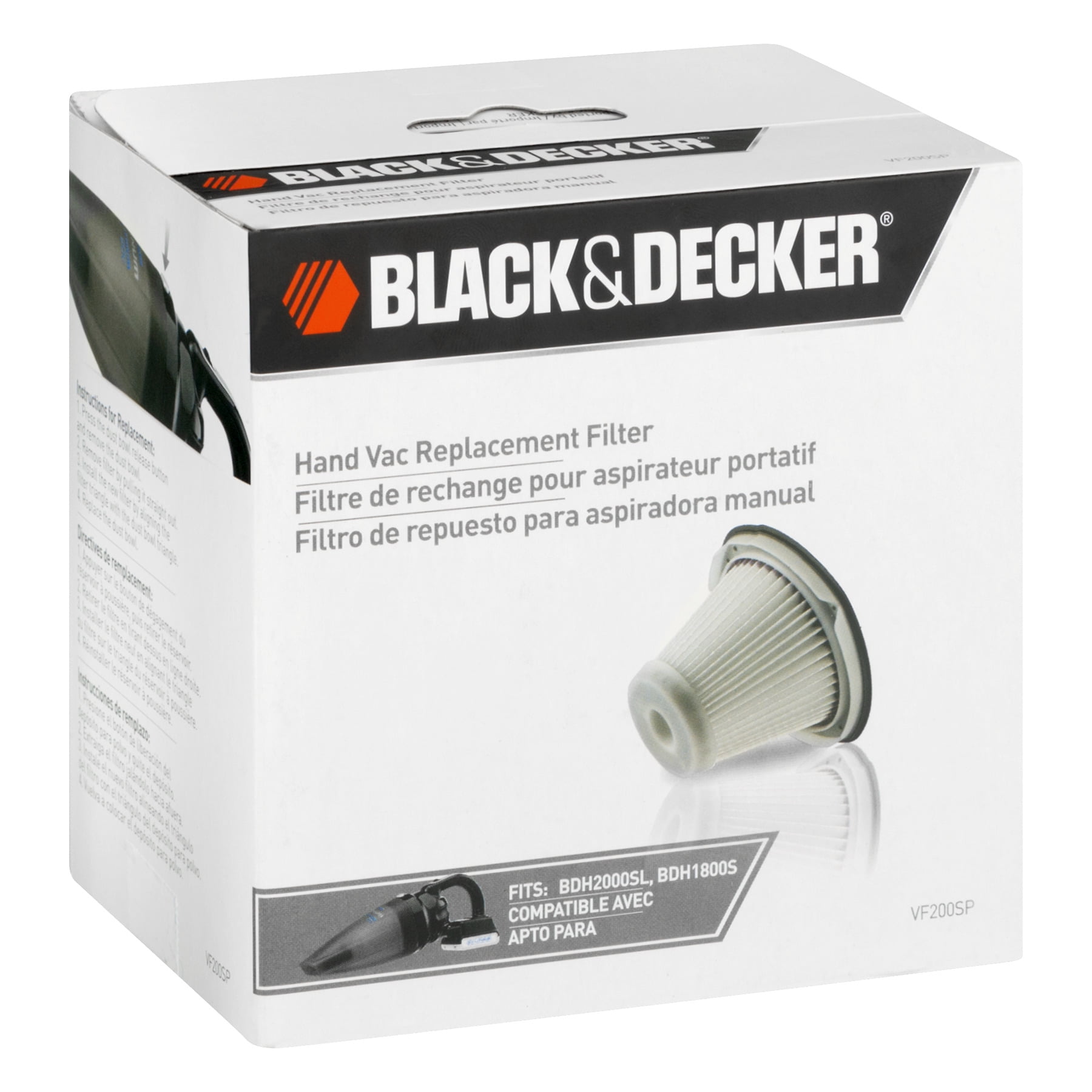 Black & Decker VF100 DustBuster Replacement Filters 4-PACK Stanley Black&Decker 