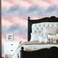 thumbnail image 2 of Peel and Stick Wallpaper Dreamy Pink Blue Cloudy Sky Stars Soft Pastel Colors Wall Mural 23.6in x 9.8ft Self Adhesive Removable Wall Paper Renter Friendly Wallpaper for Nursery Bedroom Cabinets, 2 of 8