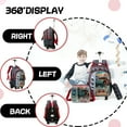 thumbnail image 4 of Kids Rolling Backpack for Boys with Wheels Lunch Box Pencil Case Carry On Luggage for Elementary Student Teen Ages 8-10, 4 of 7