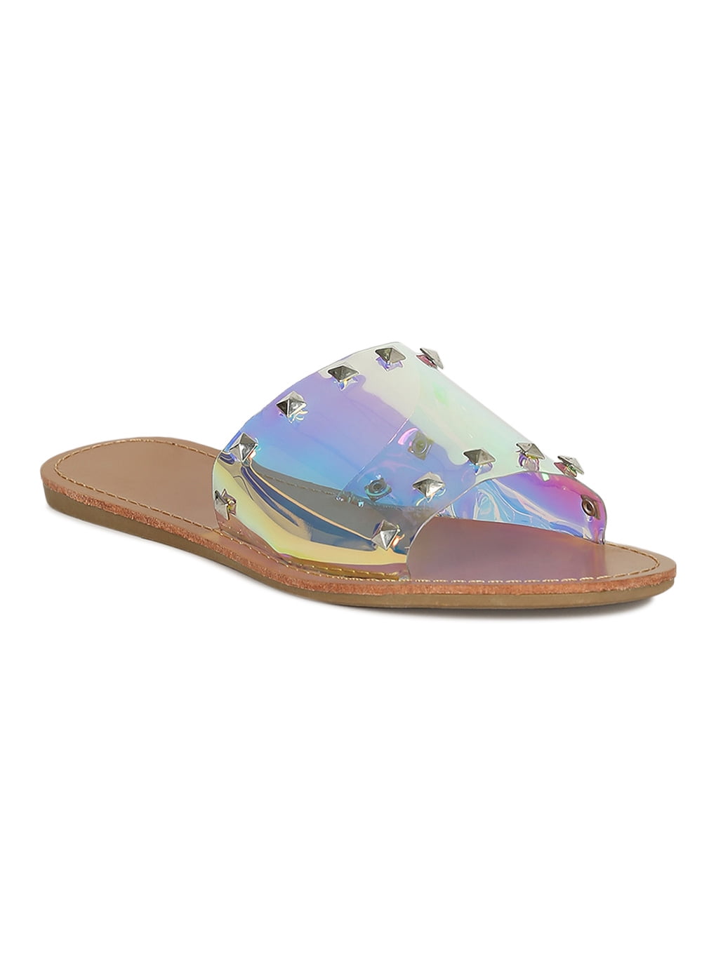 holographic womens sandals