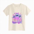 thumbnail image 4 of HCNTES Toddler Baby Girl Halloween Shirt Cute Ghost Pumpkin T-Shirt for Kids Short Sleeve Tee Fall Tops, 4 of 5