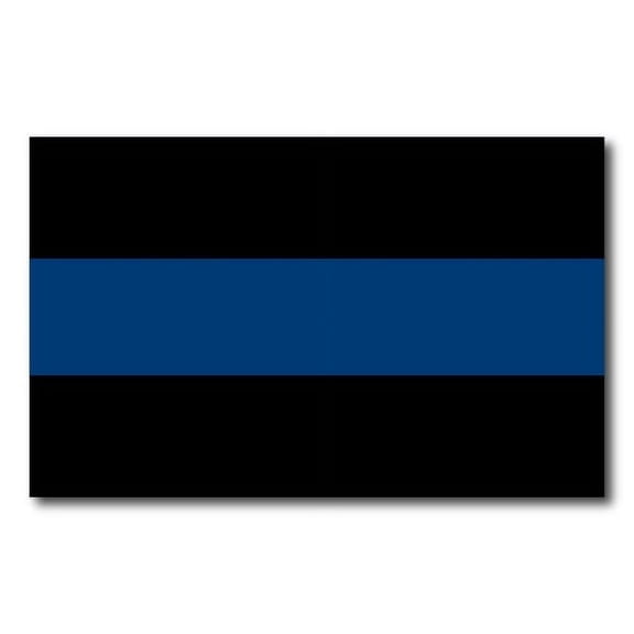 Magnet Me Up Thin Blue Line American Flag Vinyl Automotive Magnet Decal, 5x8 Inches