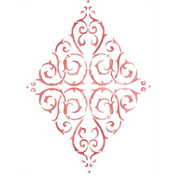 Large French Diamond Medallion Wall Stencil SKU #3474 by Designer Stencils