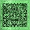 thumbnail image 1 of Ahgly Company Indoor Square Oriental Emerald Green Industrial Area Rugs, 4' Square, 1 of 4