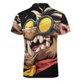 thumbnail image 5 of Psychedelic Pig Head Colorful Men Zipper T-shirt Summer Casual Short Sleeve T-shirt Top, 5 of 7