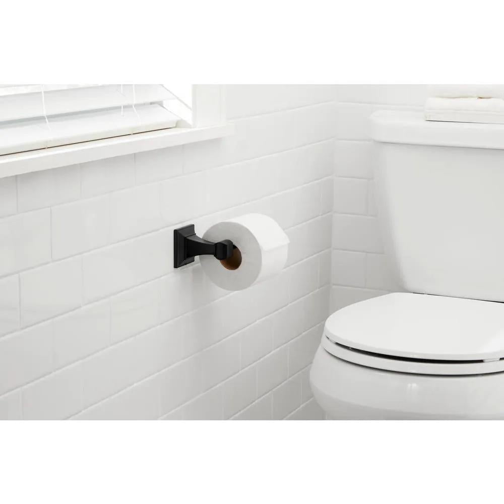 Lorent Matte Black Toilet Paper Holder