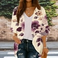 thumbnail image 1 of Xuyuer Cardigan for Women 3/4 Sleeve Lightweight Summer Kimono Cardigan Loose Beach Cover Up 2026 Summer Cardigan Casual V Neck Cute Tops Floral Kimono Summer Short Cover Ups, 1 of 7