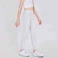 thumbnail image 2 of Wxirdiow Leggings Kids Girls Leggings High Waist Athletic Yoga Pants with Pockets Dance Running Tights White Size,7-8 Years, 2 of 7