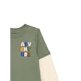 thumbnail image 2 of Garanimals Baby Boy Layered Look Bodysuit with Long Sleeves, Sizes 0M-24M, 2 of 3