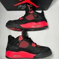 thumbnail image 3 of Ni - ke Size 7 - Ni - ke Air Jordan 4 Retro GS Red Thunder Men's Shoes - 408452 016, 3 of 5