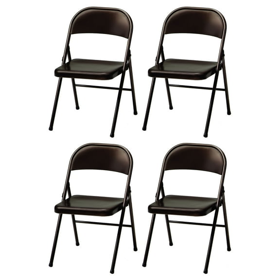 All steel folding chair single brace - Brown
