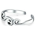 thumbnail image 2 of Bling Jewelry Womens Open Spiral Celtic Swirl Toe Ring Oxidized Sterling Silver Midi Filigree, 2 of 5