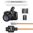thumbnail image 3 of Cable de alimentación ZGCINE DT-BMD Cable de alimentación D-Tap a BMPCC de 2 pines, 60 cm de longitud, giratorio 180°, con cable trenzado, compatible con cámara Blackmagic Pocket Cinema, batería con, 3 of 8