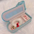 thumbnail image 3 of pitrice Chic Jewelry Storage Case for Girls Women Rings Necklace Sofa Peacock Blue, 3 of 7
