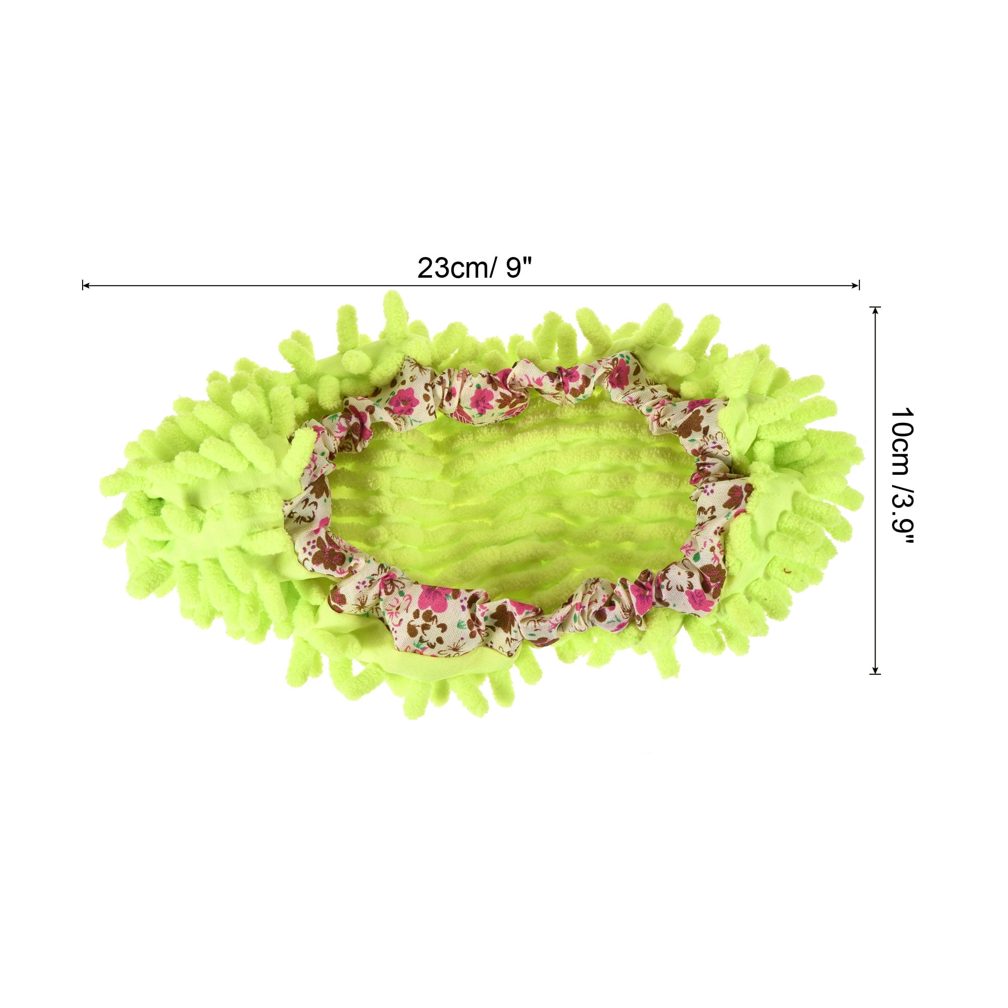 Unique Bargains Shoes Cover Multifunction Chenille Microfiber Duster Mop Green