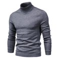 thumbnail image 4 of Men's Mock Turtleneck Pullover Sweater Casual Basic Knitted Thermal Sweaters, 4 of 9