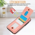 thumbnail image 2 of ELEHOLD Case for iPhone 16 Plus, Magnetic Clasp Durable Shockproof Leather Wallet Case with Card Holder & Kickstand,Pink, 2 of 9