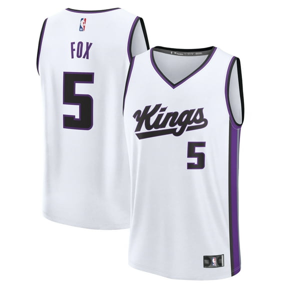 Men's Fanatics De'Aaron Fox White Sacramento Kings Fast Break Replica Player Jersey - Association Edition