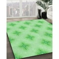 thumbnail image 3 of Ahgly Company Machine Washable Indoor Round Transitional Green Area Rugs, 6' Round, 3 of 7
