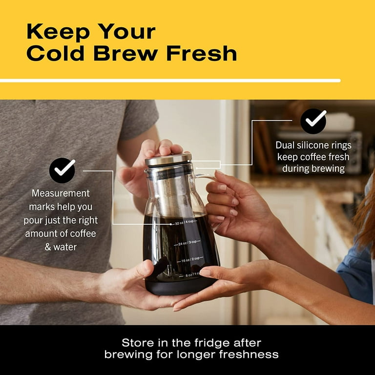 Bean Envy Cold Brew Coffee Maker - 950ml - Premium Quality Glass - Perfect  For Homemade Cold Brew and Iced Coffee - Includes Unique Non-Slip Silicone  Base by Bean Envy - Shop