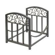 Panacea Log Bin with Scrolls, Brushed Bronze