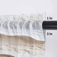 thumbnail image 5 of Blue Beige Valance Curtains for Kitchen/Living Room/Bathroom/Bedroom Window, Rod Pocket Small Topper Half Short Window Curtains Voile Sheer Scarf, Modern Coastal Wave Abstract Art 60"x18", 5 of 8